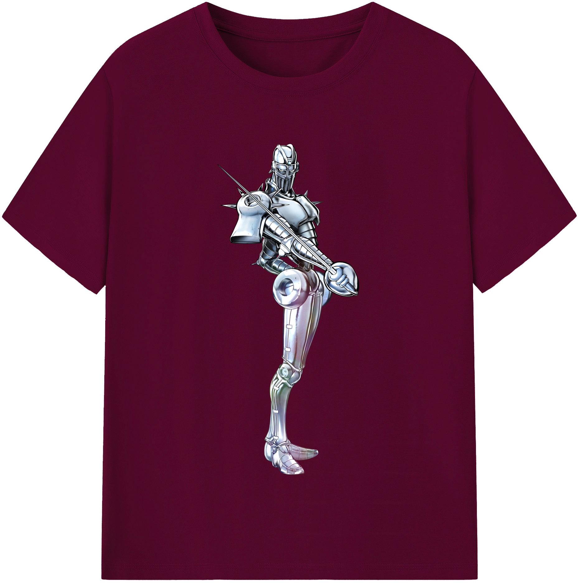 （画像用） ジョジョの奇妙な冒険 ジャン＝ピエール?ポルナレフ JoJo's Bizarre Adventure Jan Pierre Polnareff レディースカジュアルプリントTシャツ（綿100％）